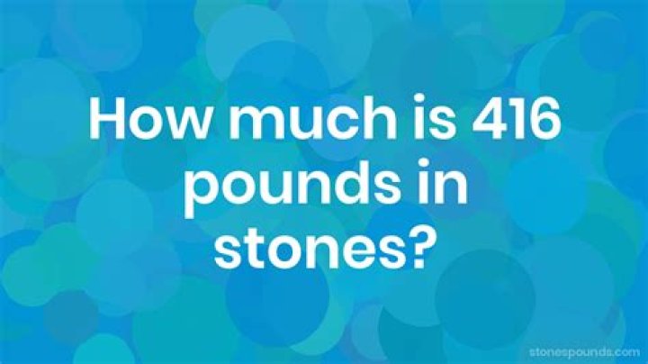 What is 41.6 stone in pounds? 41.6 stone in pounds
