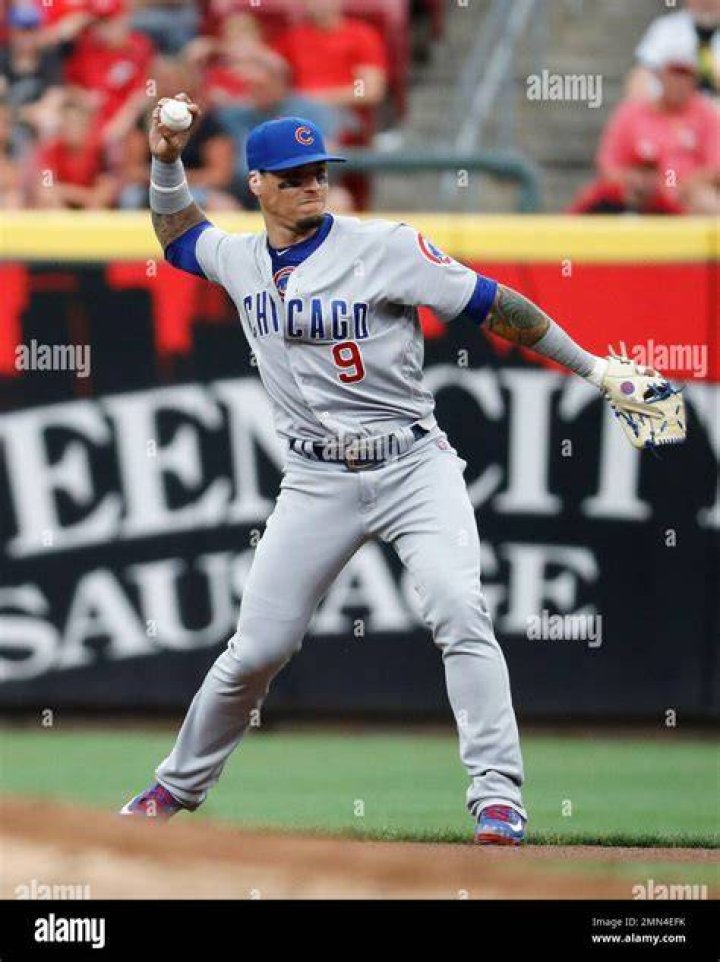 Chicago Cubs second baseman Javier Baez (right) celebrates with player Kyle Schwarber (12) after a solo home run against the Cleveland Indians in the fifth inning in game seven of the 2016 World Series at Progressive Field. Photo by David Richard/USA TODAY Sports