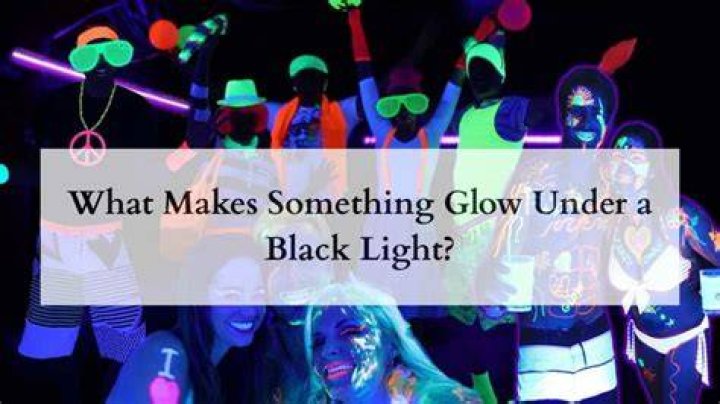 Does white stuff glow under blacklight?