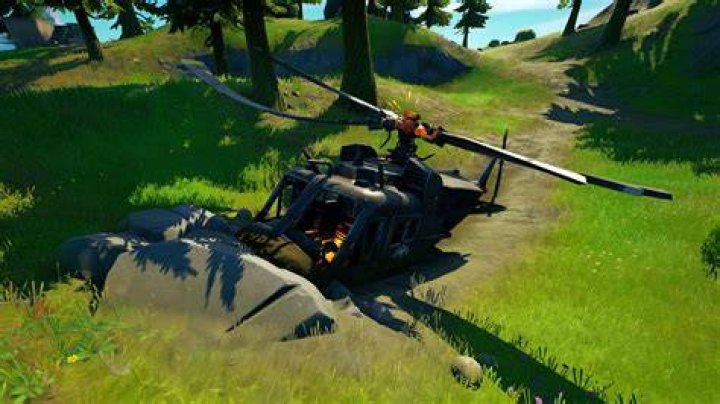 Downed helicopter