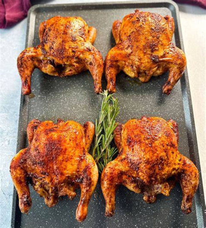 Grilled Butterflied Cornish Hen recipe