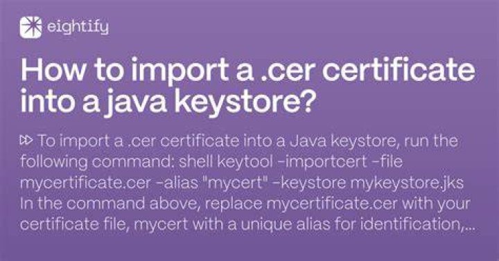 How do I import a certificate into Keytool?