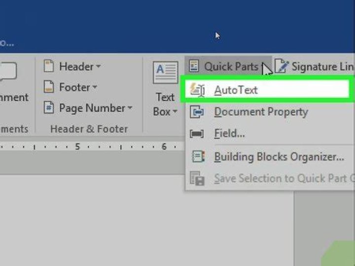 How do I insert AutoText in Word?