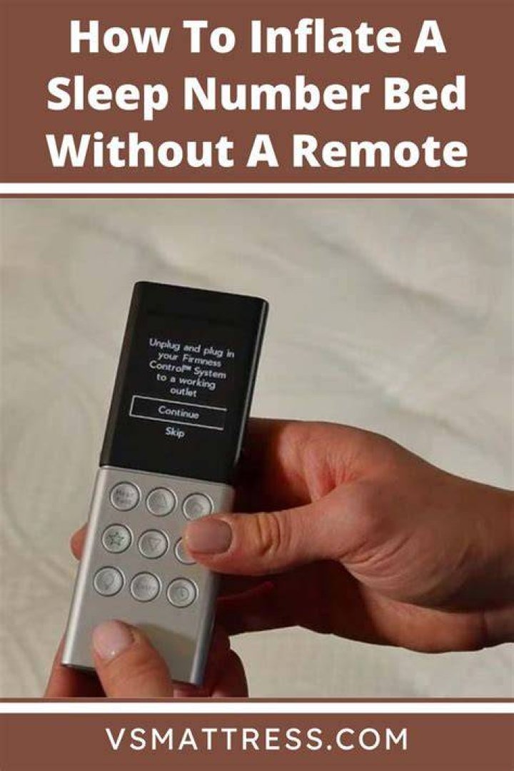 How do you inflate Sleep Number without remote?