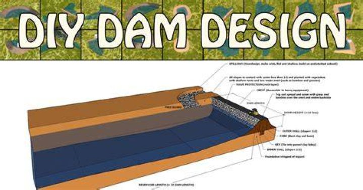 How do you make a pond dam?