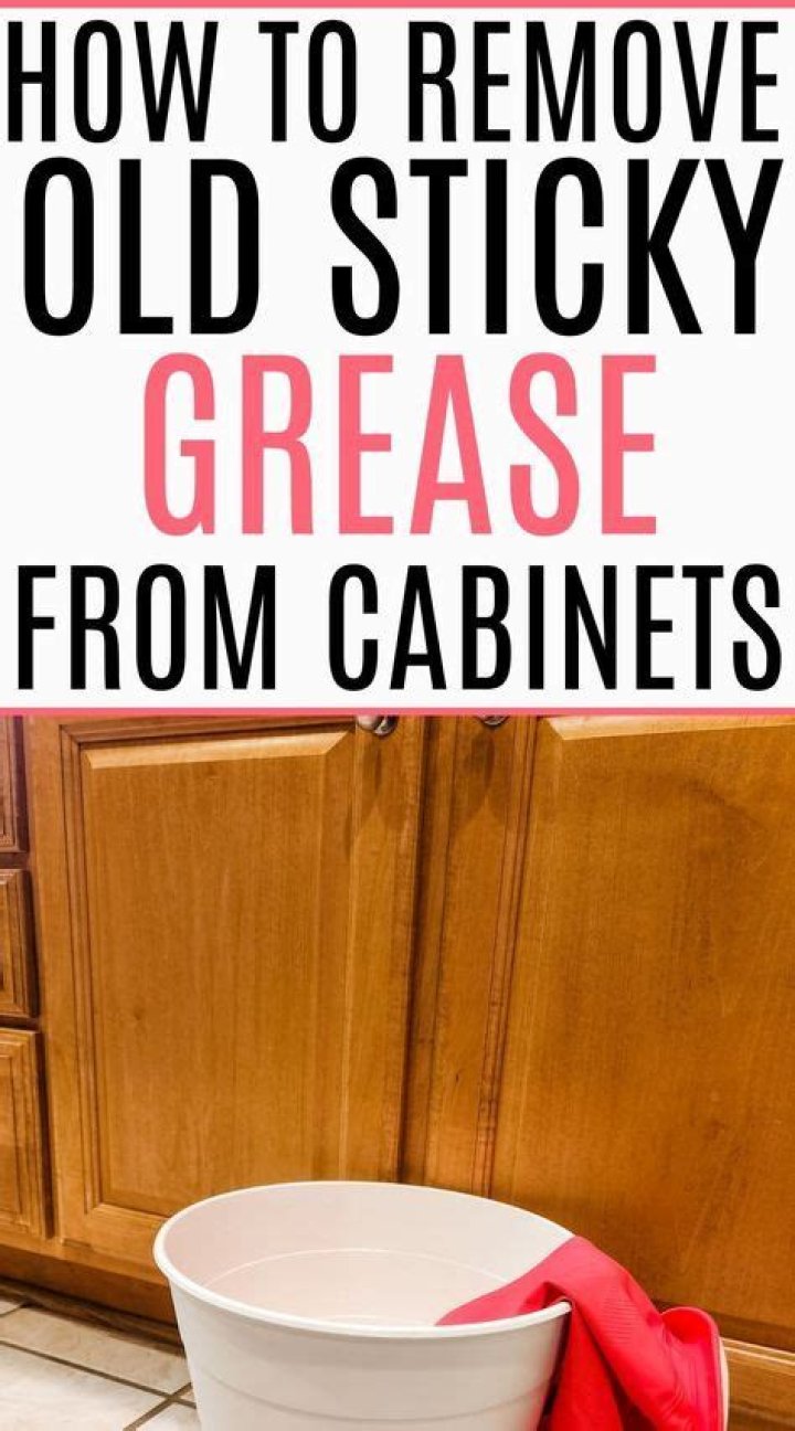 How do you remove sticky paper from cabinets?