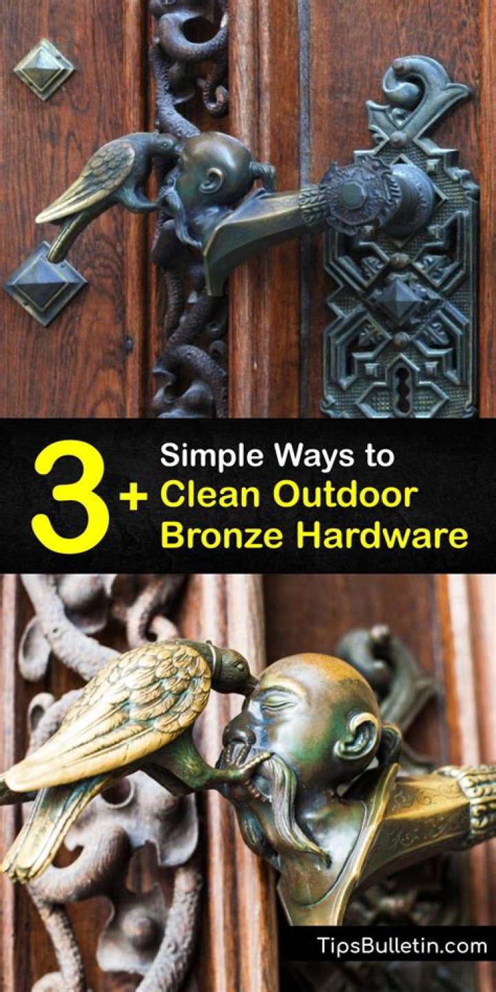 How do you restore a bronze door hardware?