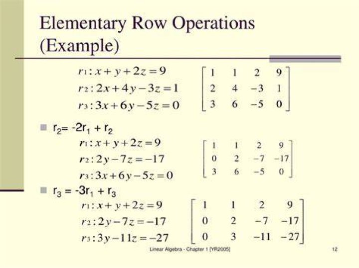 How does each elementary row operations affect the determinant of a matrix?