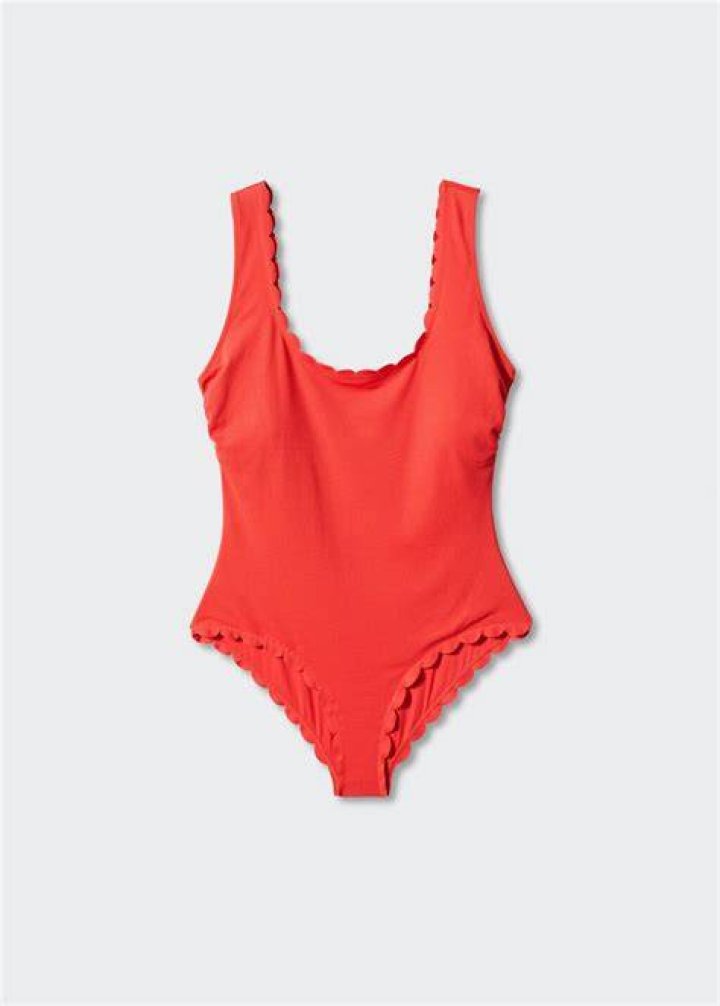 Scallop-textured swimsuit Scallop-textured swimsuit
