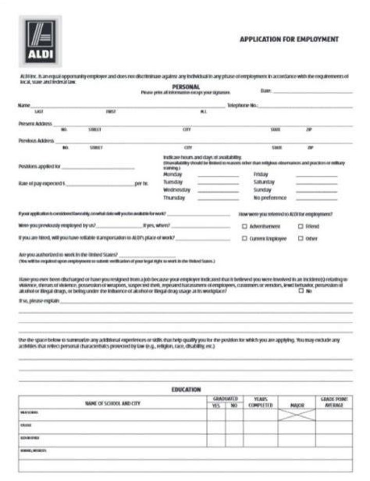 the aldi application