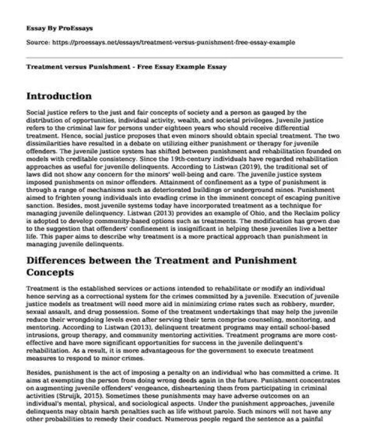 Treatment and Education Versus Prohibition and Punishment