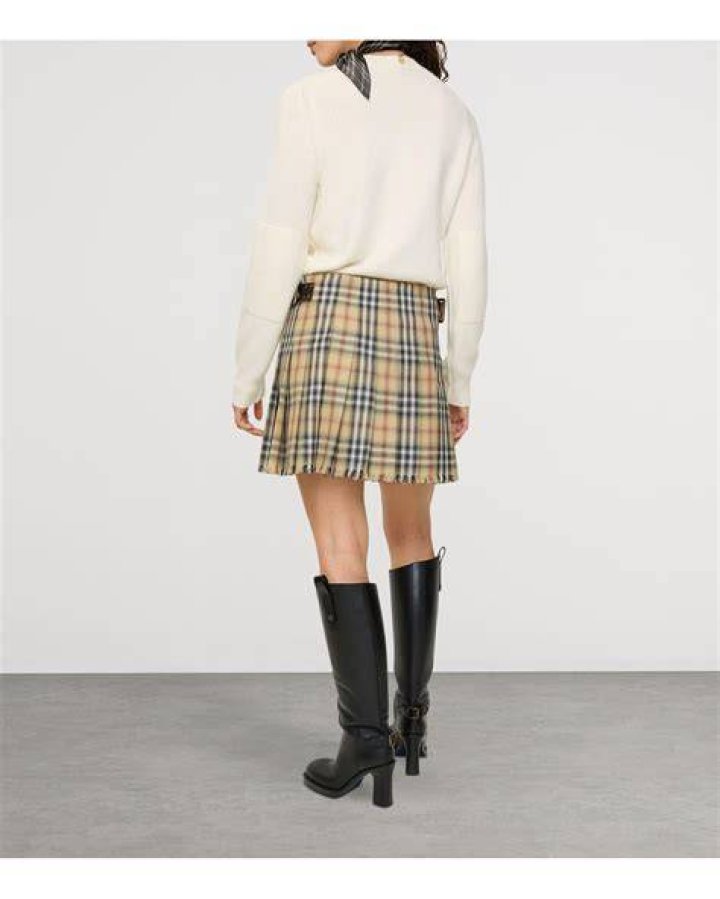 Vintage Check Wool Twill Mini Skirt Vintage Check Wool Twill Mini Skirt