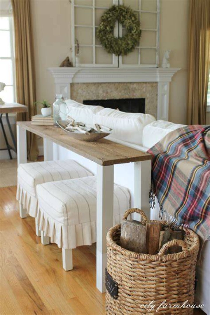 What do you call the table behind a sofa?