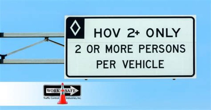 What does a HOV 2+ sign mean?
