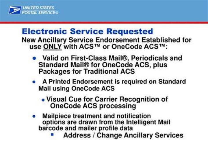 What does it mean if mail says electronic service requested?