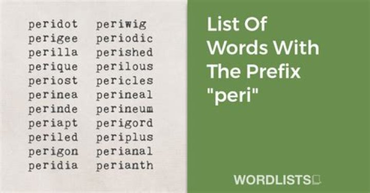 What Does The Prefix Peri- Refer To?