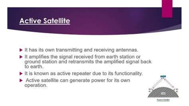 What is difference between active and passive satellite?