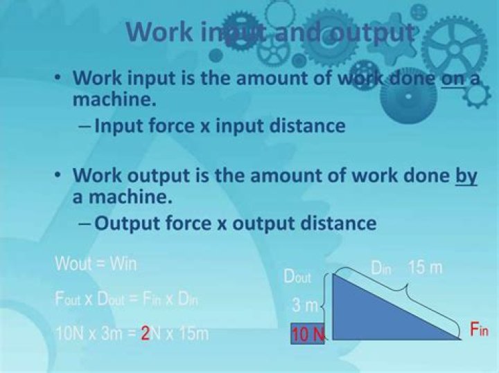 What is work output formula?