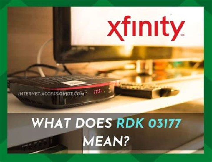 What is xfinity code RDK 03117?