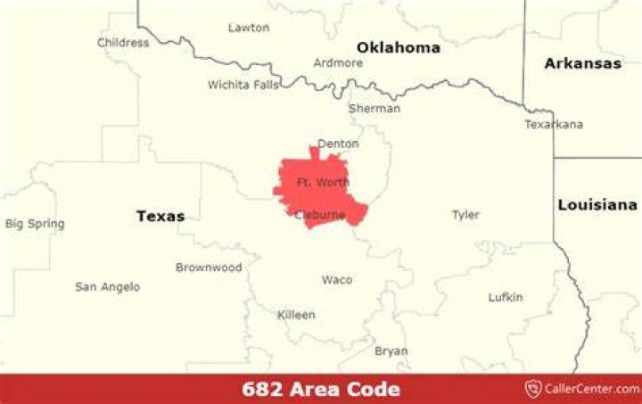 Where is the 682 area code?