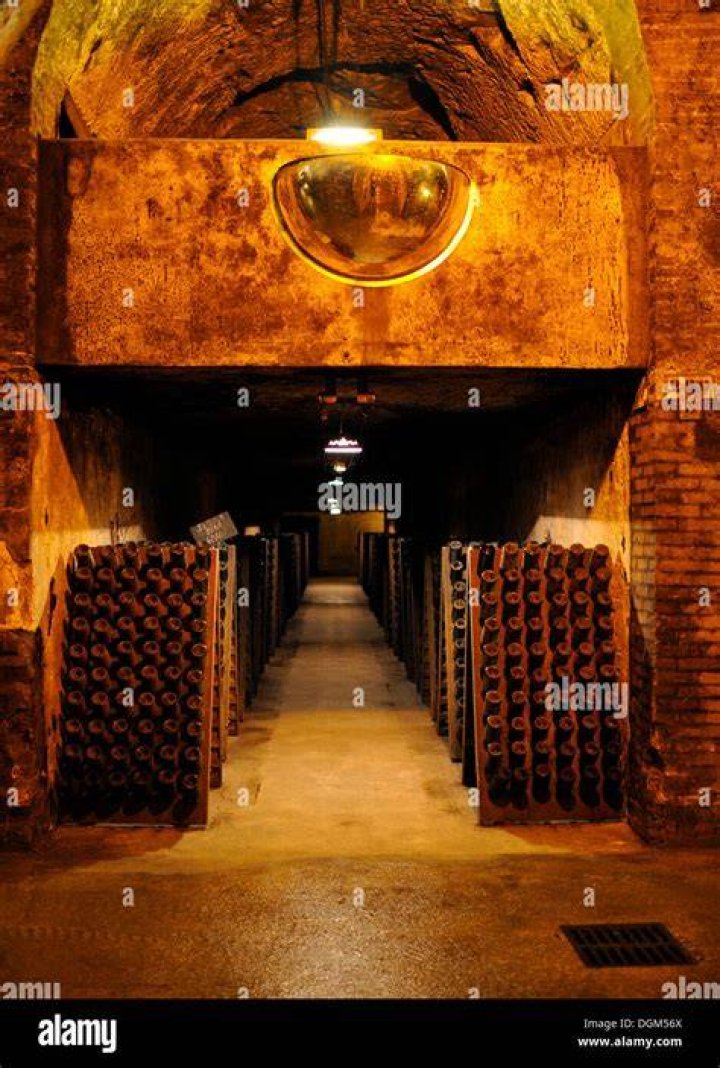Why is Champagne stored upside down?